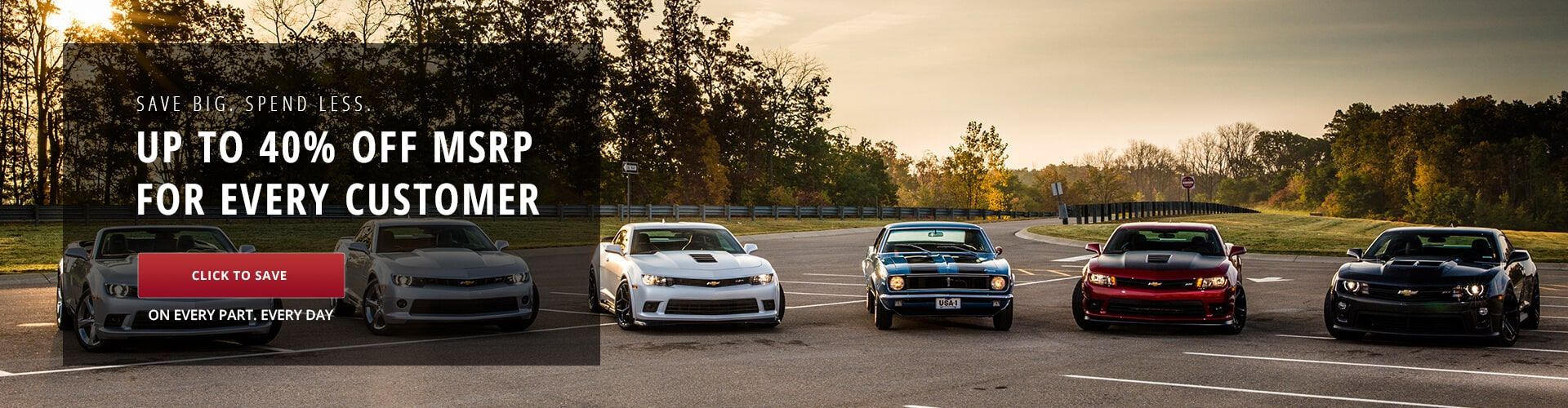 Save up to 40% off MSRP on OEM parts