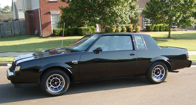 87 Buick Grand Nat Black Side