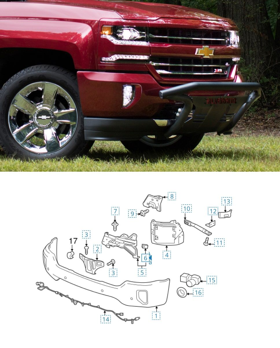 Understanding the 2018 Chevy Silverado 1500 Front Bumper Parts Diagram
