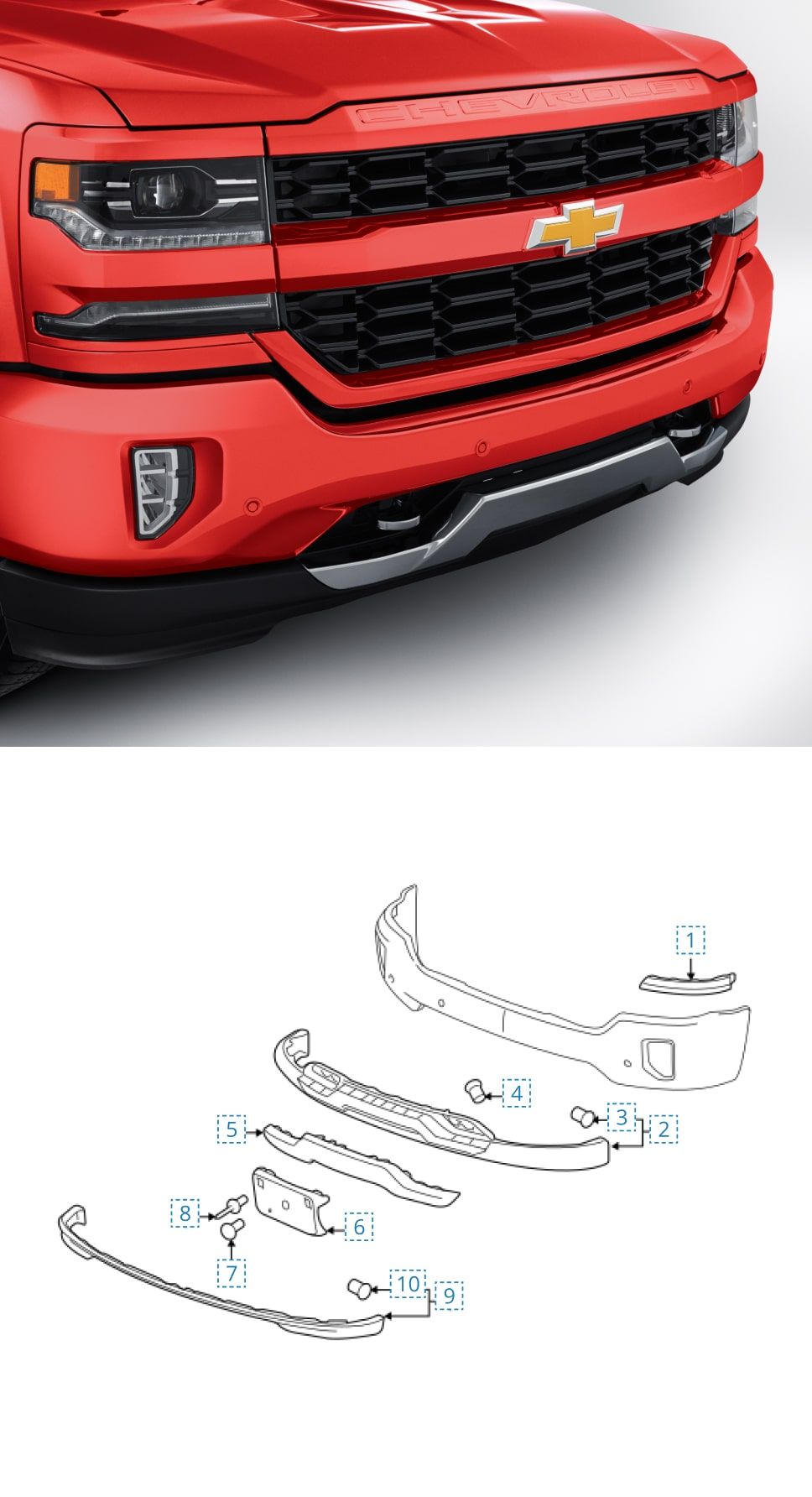 2018 Chevy Silverado 1500 Front Bumper Options & Parts