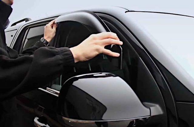 Install window deflectors Install window deflectors