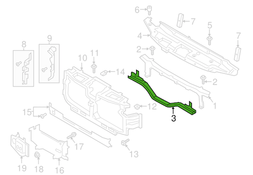 radiator support bar