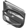 22754534 - : Jet Black Front Passenger Side Door Trim for GM Image