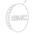 19303773 - : 2015-2021 GM Wheel Center cap Polished Chrome for GMC: Acadia, Canyon Image