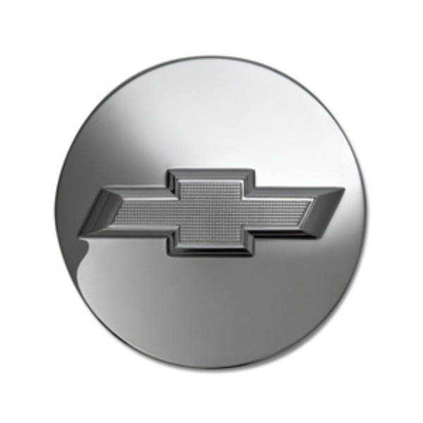 19301593 - Wheels: Wheel Center Cap, Chrome w/Chrome Bowtie Logo. for Chevrolet: Silverado 1500, Silverado 1500 LD, Silverado 1500 LTD, Silverado 2500 HD, Silverado 3500 HD, Suburban, Suburban 3500 HD, Tahoe Image