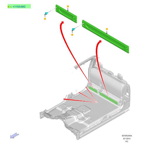 FL3Z78115A00AA - Interior: 2015-2023 Ford F150 Rear Under Seat Storage Compartment Assembly for Ford: E-350 Super Duty, E-450 Super Duty, F-150, F-250 Super Duty, F-350 Super Duty, F-450 Super Duty, F-550 Super Duty Image