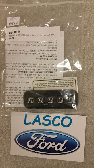 KB3Z14A626A - : 2007-2024 Ford Remote Keyless Entry Keypad Actuator Assembly for Ford: E-150, E-250, E-350 Super Duty, Explorer, Police Interceptor Utility, Transit Connect | Lincoln: MKX, MKZ Image