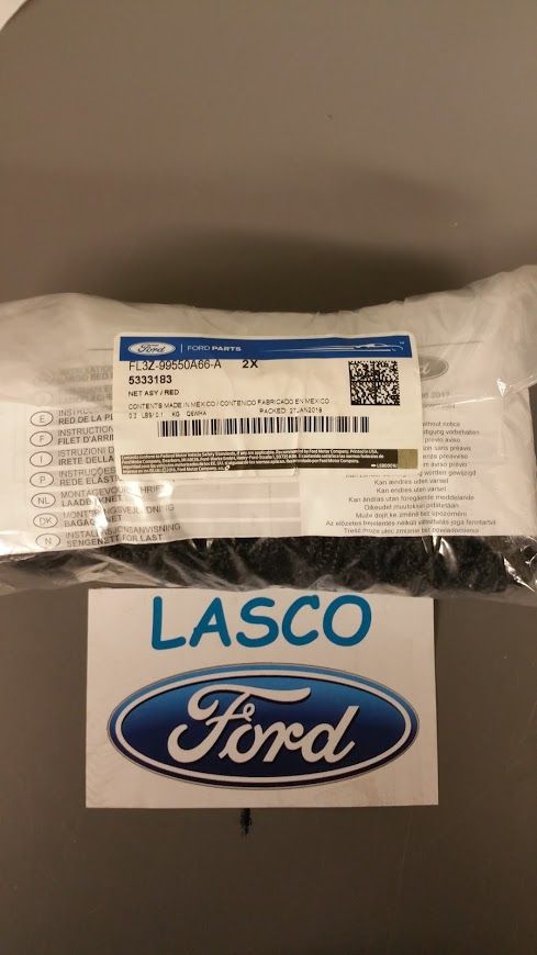 FL3Z99550A66A - Exterior: Bed Net - Vertical Mount for Ford: E-350 Super Duty, E-450 Super Duty, F-150, F-250 Super Duty, F-350 Super Duty, F-450 Super Duty, F-550 Super Duty Image