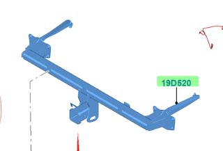 VDT1Z19D520H - Body: dt1z-19d520-a 2013 2014 2015 2016 2017 2018 2019 Ford Transit Connect class 1 trailer tow hitch receiver for Ford: Transit Connect Image