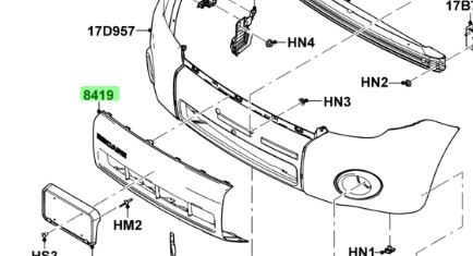 9L8Z8419AA - Body: Cover Molding for Ford: Escape Image