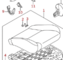 8510765J11BFK - : Kizashi Seat Trim/Cushion Assembly w/occupancy sensor (Black Leather) for Suzuki Image