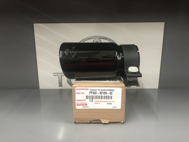 PT9328918002 - Exterior: Exhaust Tip, Black Chrome for Toyota Image