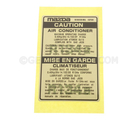 NC7261439 - HVAC: A/C System Information Label for Mazda Image