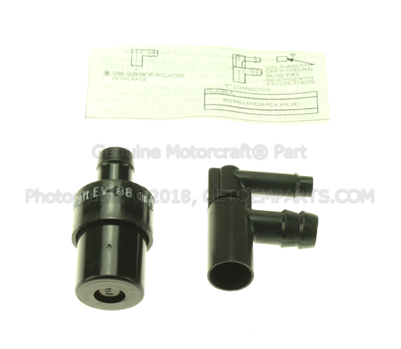 D9OZ6A666A - Emission System: PCV Valve for Ford: Bronco, E-150 Econoline, E-150 Econoline Club Wagon, E-250 Econoline, E-250 Econoline Club Wagon, E-350 Econoline, E-350 Econoline Club Wagon, Econoline Super Duty, F-150, F-250, F-250 HD, F-350, F-Super Duty Image