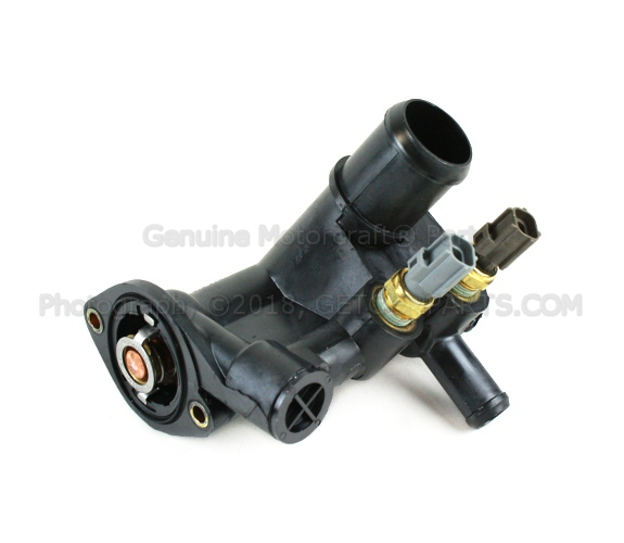 F87Z8592A - Cooling System: Thermostat Housing for Ford Image