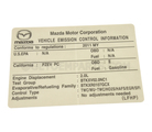 LFHP69036 - Body: Emission Label for Mazda Image
