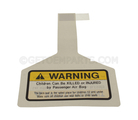 BG1R57K93A - Electrical: Air Bag Information Label for Mazda Image