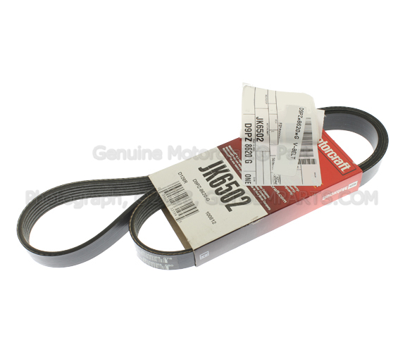 D9PZ8620G - Cooling System: Serpentine Belt for Ford: Aerostar, Country Squire, E-250 Econoline Club Wagon, E-350 Econoline, E-350 Econoline Club Wagon, Econoline Super Duty, F-250, F-250 HD, F-350, F-Super Duty, LTD, LTD Crown Victoria | Lincoln: Continental, Town Car | Mercury: Colony Park, Grand Marquis Image