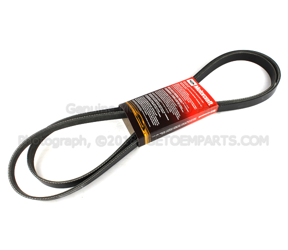 E8TZ8620H - Cooling System: Serpentine Belt for Ford: Bronco, F-150, F-250, LTD, Mustang | Mercury: Capri, Marquis Image