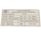 324012EXA8 - : Emission Label for Kia Image