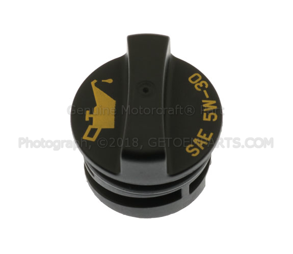 EC791 - : Motorcraft™ Engine Oil Filler Cap for Ford: Bronco, Bronco Sport, E-350 Super Duty, E-450 Super Duty, Edge, Escape, Expedition, Explorer, F-150, F-250 Super Duty, F-350 Super Duty, F-450 Super Duty, F-550 Super Duty, Fusion, Maverick, Mustang, Police Interceptor Utility, Ranger, Transit-150, Transit-250, Transit-350, Transit-350 HD | Lincoln: Aviator, Continental, Corsair, MKC, MKX, MKZ, Nautilus, Navigator Image