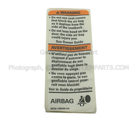 XF2Z14B217AA - Body: Air Bag Label for Ford Image