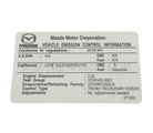 PY9S69036 - : Emission Label for Mazda Image