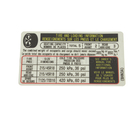 BHN369014A - Body: Tire Info Label for Mazda Image