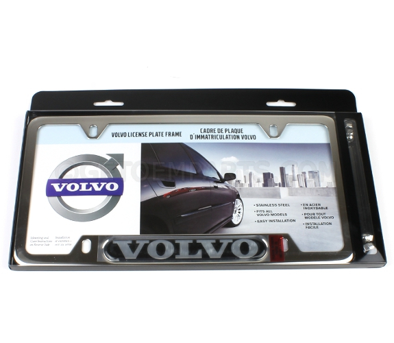 8640121 - Exterior: License Plate Frame, Chrome Plated for Volvo: C30, C70, EC40, EX30, EX40, EX90, S60, S80, S90, V60, V90, V90 Cross Country, XC40, XC60, XC70, XC90 Image