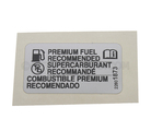 22801873 - Body: Fuel Label for Buick: Envision | Cadillac: ATS, CT4, CT5, CTS, Escalade, Escalade ESV | Chevrolet: Camaro, Corvette, Equinox, Silverado 1500, Silverado 1500 LTD, SS, Suburban, Tahoe | GMC: Sierra 1500, Sierra 1500 Limited, Terrain, Yukon, Yukon XL Image