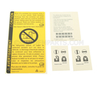 19206430 - Body: Tire Info Label for Buick: Enclave, Envision, Envista, LaCrosse, Regal, Regal Sportback, Regal TourX, Verano | Cadillac: ATS, CT6, CTS, ELR, Escalade, Escalade ESV, Escalade EXT, ESCALADE IQ, LYRIQ, OPTIQ, SRX, XT4, XT5, XT6, XTS | Chevrolet: Avalanche, Blazer, Blazer EV, Bolt EUV, Bolt EV, Camaro, Captiva Sport, Colorado, Corvette, Cruze, Equinox, Equinox EV, Express 2500, Express 3500, HHR, Impala, Malibu, Malibu Limited, Silverado 1500, Silverado 1500 LD, Silverado 2500 HD, Silverado 3500 HD, Silverado EV, Sonic, Suburban, Tahoe, Volt | GMC: Acadia, Canyon, Hummer EV Pickup, Savana 2500, Savana 3500, Sierra 1500, Sierra 1500 Limited, Sierra 2500 HD, Sierra 3500 HD, Sierra EV, Terrain, Yukon, Yukon XL | Hummer: H3T | Saturn: Aura, Sky, Vue Image
