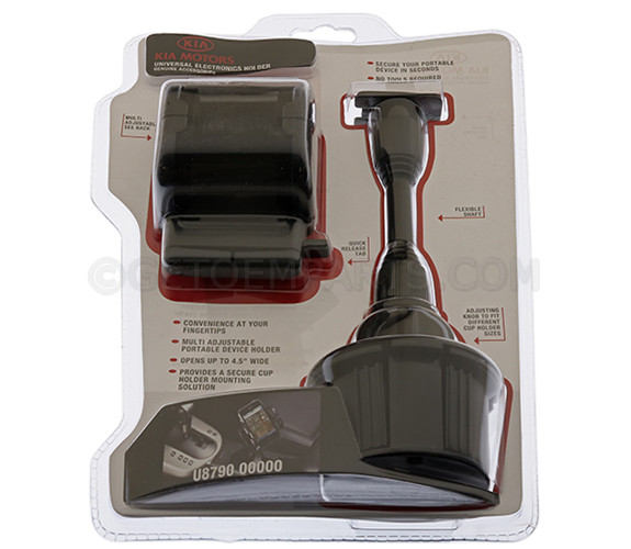U879000000 - Audio/Video: Universal Electronics Holder for Kia: Amanti, Borrego, Cadenza, Carnival, EV6, EV9, Forte, Forte Koup, Forte5, K5, K900, Niro, Niro EV, Optima, Rio, Rio5, Rondo, Sedona, Seltos, Sorento, Soul, Soul EV, Spectra, Spectra5, Sportage, Stinger, Telluride Image