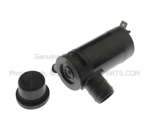 F6SZ17664DA - Electrical: Washer Pump for Ford: Aerostar, Bronco II, Crown Victoria, Explorer, F-150, F-250, F-250 HD, Mustang, Ranger, Taurus, Thunderbird | Lincoln: Mark VIII | Mercury: Cougar, Grand Marquis, Mountaineer, Sable Image