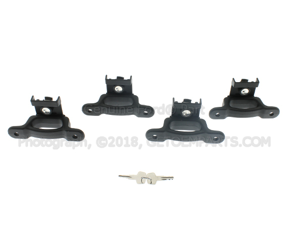 HL3Z99000A64A - Exterior: Bed Cleats, Premium Locking, Carbon Black for Ford Image
