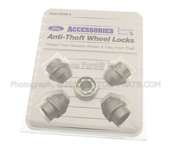 FL1Z1A043A - Wheels: Wheel Locks - Zinc-Plated For Hidden Lugs for Ford Image