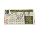 KB8C69014A - : Tire Information Label for Mazda Image