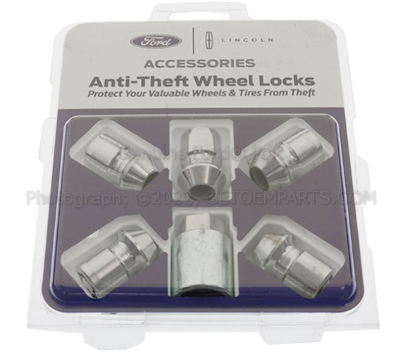 M2DZ1A043A - Wheels: Wheel Locks - Chrome Plated For Exposed Lugs for Ford Image