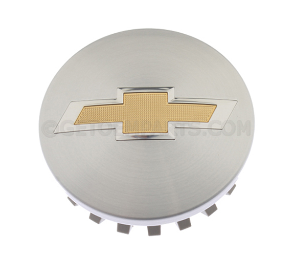 19301595 - Wheels: Wheel Center Cap, Brushed Aluminum, Bowtie Logo for GM Image