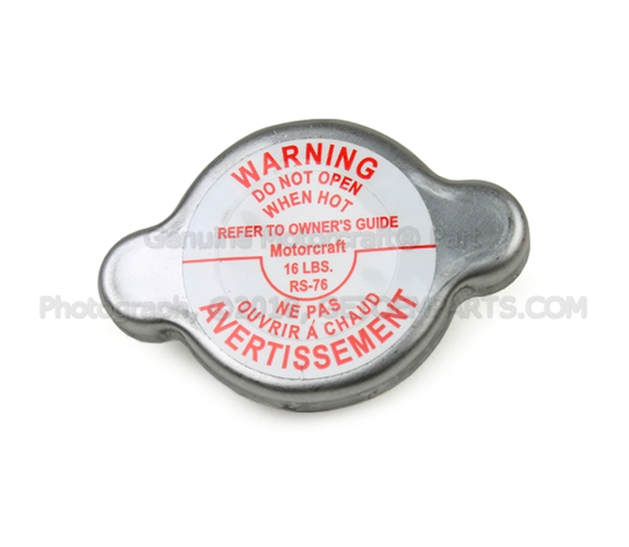 E9SZ8100A - Cooling System: Radiator Cap for Ford: Escort, Expedition, Explorer, Explorer Sport, Explorer Sport Trac, F-150, F-250 Super Duty, F-350 Super Duty, F-450 Super Duty, Mustang, Probe, Ranger, Tempo, Thunderbird, Windstar | Lincoln: Navigator | Mercury: Cougar, Mountaineer, Topaz, Tracer Image