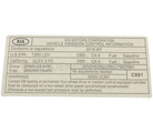 324503C891 - Body: Emission Label for Kia: Sorento Image