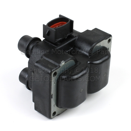 7U2Z12029B - Electrical: Ignition Coil for Ford: Aerostar, Contour, Crown Victoria, E-150 Econoline, E-150 Econoline Club Wagon, Escort, Expedition, Explorer, F-150, F-250, Mustang, Ranger, Thunderbird | Lincoln: Continental, Mark VIII, Town Car | Mercury: Cougar, Grand Marquis, Mountaineer, Tracer Image