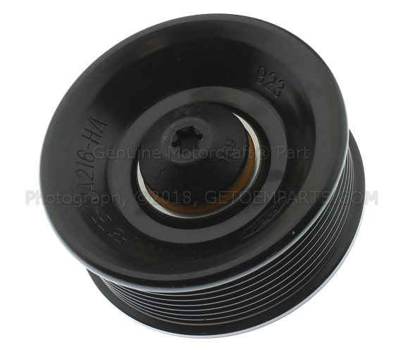 YS268 - Belts &amp; Cooling: Motorcraftâ„¢ Accessory Drive Belt Idler Pulley for Ford: E-350 Club Wagon, E-350 Econoline, E-350 Econoline Club Wagon, E-350 Super Duty, E-450 Econoline Super Duty, E-450 Super Duty, E-550 Econoline Super Duty, E-550 Super Duty, Econoline Super Duty, F-250, F-250 HD, F-350, F-Super Duty Image