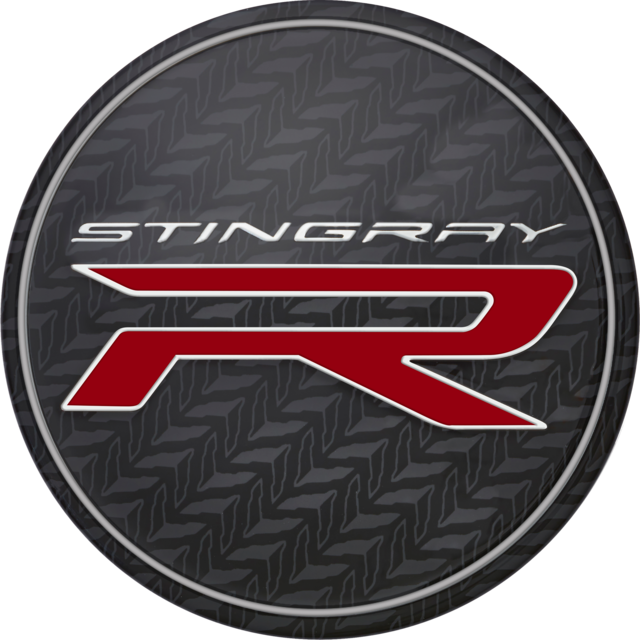 84384897 - Wheels: C8 Corvette Center Cap in Carbon Flash with Stingray R Logo for GM Image