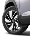 3CM075111 - Exterior: Splash Guards - Matte Black - Front for Volkswagen Image