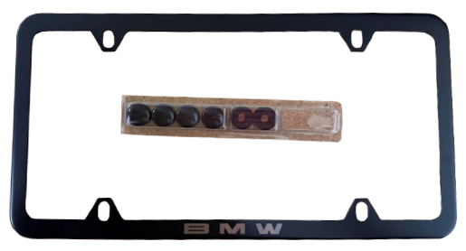 82120042710 - Exterior: License Plate Frame, Laser Slimline for BMW: 228i, 228i xDrive, 230i, 230i xDrive, 320i, 320i xDrive, 328d, 328d xDrive, 328i, 328i xDrive, 330e, 330i, 330i GT xDrive, 330i xDrive, 335i GT xDrive, 335i xDrive, 340i, 340i GT xDrive, 340i xDrive, 428i, 428i xDrive, 430i, 430i xDrive, 435i, 435i xDrive, 440i, 440i xDrive, 528i, 528i xDrive, 530i, 530i xDrive, 535d, 535d xDrive, 535i, 535i GT, 535i GT xDrive, 535i xDrive, 540d xDrive, 540i, 540i xDrive, 550i, 550i GT xDrive, 550i xDrive, 640i, 640i Gran Coupe, 640i xDrive, 640i xDrive Gran Coupe, 640i xDrive Gran Turismo, 650i, 650i Gran Coupe, 650i xDrive, 650i xDrive Gran Coupe, 740e xDrive, 740i, 740i xDrive, 740Li, 740Li xDrive, 750i, 750i xDrive, 750Li, 750Li xDrive, 760Li, 840i, Alpina B6 xDrive Gran Coupe, Alpina B7, M2, M235i, M235i xDrive, M240i, M240i xDrive, M3, M340i, M4, M5, M550i xDrive, M6, M6 Gran Coupe, M760i xDrive, M8, X1, X2, X3, X4, X5, X6, X7, Z4 Image