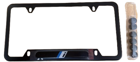 82115B52654 - Exterior: Bmw I License Plate Frame, Stainless Steel for BMW Image