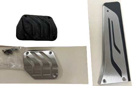 35002232278 - Interior: M Performance Pedal Cover Stainless Steel for BMW: 228i, 228i xDrive, 230i, 230i xDrive, 320i, 320i xDrive, 328d, 328d xDrive, 328i, 328i xDrive, 330e, 330i, 330i GT xDrive, 330i xDrive, 335i, 335i xDrive, 340i, 340i GT xDrive, 340i xDrive, 428i, 428i xDrive, 430i, 430i xDrive, 435i, 435i xDrive, 440i, 440i xDrive, 528i, 528i xDrive, 530i, 530i xDrive, 535d, 535d xDrive, 535i, 535i xDrive, 540d xDrive, 540i, 540i xDrive, 550i, 550i xDrive, 640i, 640i Gran Coupe, 640i xDrive, 640i xDrive Gran Coupe, 640i xDrive Gran Turismo, 650i, 650i Gran Coupe, 650i xDrive, 650i xDrive Gran Coupe, 740e xDrive, 740i, 740i xDrive, 740Li, 740Li xDrive, 750i, 750i xDrive, 750Li, 750Li xDrive, 760Li, Alpina B6 xDrive Gran Coupe, Alpina B7, M2, M235i, M235i xDrive, M240i, M240i xDrive, M3, M340i, M4, M5, M550i xDrive, M6, M760i xDrive, X1, X3, X4, X5, X6, X7 Image