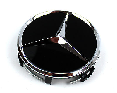66470200 - Wheels: Hub Cap - Raised Star - Blackcap w/Chrome star for Mercedes-Benz: B Electric Drive, B250e, C250, C300, C350, C63 AMG, CLA250, CLA45 AMG, CLS400, CLS550, CLS63 AMG S, E250, E350, E400, E550, E63 AMG, E63 AMG S, GL350, GL450, GL550, GL63 AMG, GLA250, GLA45 AMG, GLC300, GLC350e, GLC43 AMG, GLC63 AMG, GLC63 AMG S, GLE300d, GLE350, GLE400, GLE43 AMG, GLE450 AMG, GLE550e, GLE63 AMG, GLE63 AMG S, GLK250, GLK350, GLS350d, GLS450, GLS550, GLS63 AMG, ML350, ML550, ML63 AMG, SL400, SL450, SL550, SL63 AMG, SL65 AMG, SLC300, SLC43 AMG, Sprinter 2500 Image