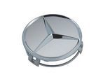 66470202 - : Wheel Hub Center Cap Insert - Silver Cap w/Chrome Logo for Mercedes-Benz: B Electric Drive, B250e, C250, C300, C350, C63 AMG, CLA250, CLA45 AMG, CLK320, CLK350, CLK500, CLK55 AMG, CLK550, CLK63 AMG, CLS400, CLS500, CLS55 AMG, CLS550, CLS63 AMG, CLS63 AMG S, E350, E400, E550, E63 AMG, GL320, GL350, GL450, GL550, GL63 AMG, GLA250, GLA45 AMG, GLC300, GLC350e, GLC43 AMG, GLC63 AMG, GLC63 AMG S, GLE300d, GLE350, GLE400, GLE43 AMG, GLE450 AMG, GLE550e, GLE63 AMG, GLE63 AMG S, GLK250, GLK350, GLS350d, GLS450, GLS550, GLS63 AMG, ML320, ML350, ML450, ML500, ML550, ML63 AMG, R320, R350, R500, SL55 AMG, SL550, SL600, SL63 AMG, SL65 AMG, SLC300, SLC43 AMG, SLK250, SLK280, SLK300, SLK350, SLK55 AMG, SLR McLaren, SLS AMG, Sprinter 2500, Sprinter 3500 Image