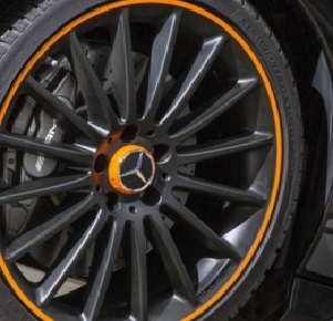 40009002232 - Wheels: Amg Hub Cap - In Center Lock Design - Orange for Mercedes-Benz: A220, C300, C43 AMG, C63 AMG, C63 AMG S, CLA250, CLA45 AMG, E300, E450, E53 AMG, E63 AMG S, GLA250, GLA45 AMG, GLC300, GLC350e, GLC43 AMG, GLC63 AMG, GLC63 AMG S, GLE400, GLE43 AMG, GLE63 AMG, GLE63 AMG S, GLS450, GLS550, GLS63 AMG, SL450, SL550, SL63 AMG, SLC300, SLC43 AMG, Sprinter 2500 Image